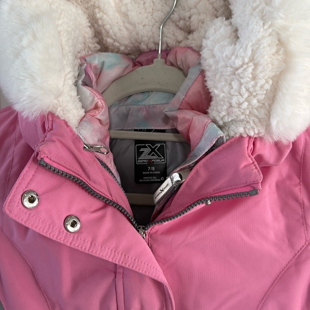 *LIKE NEW* ZeroXposur Girls 3-in-1 Systems Jacket- Pink/Gray/TyeDye - Size 7-8 - Picture 4 of 16